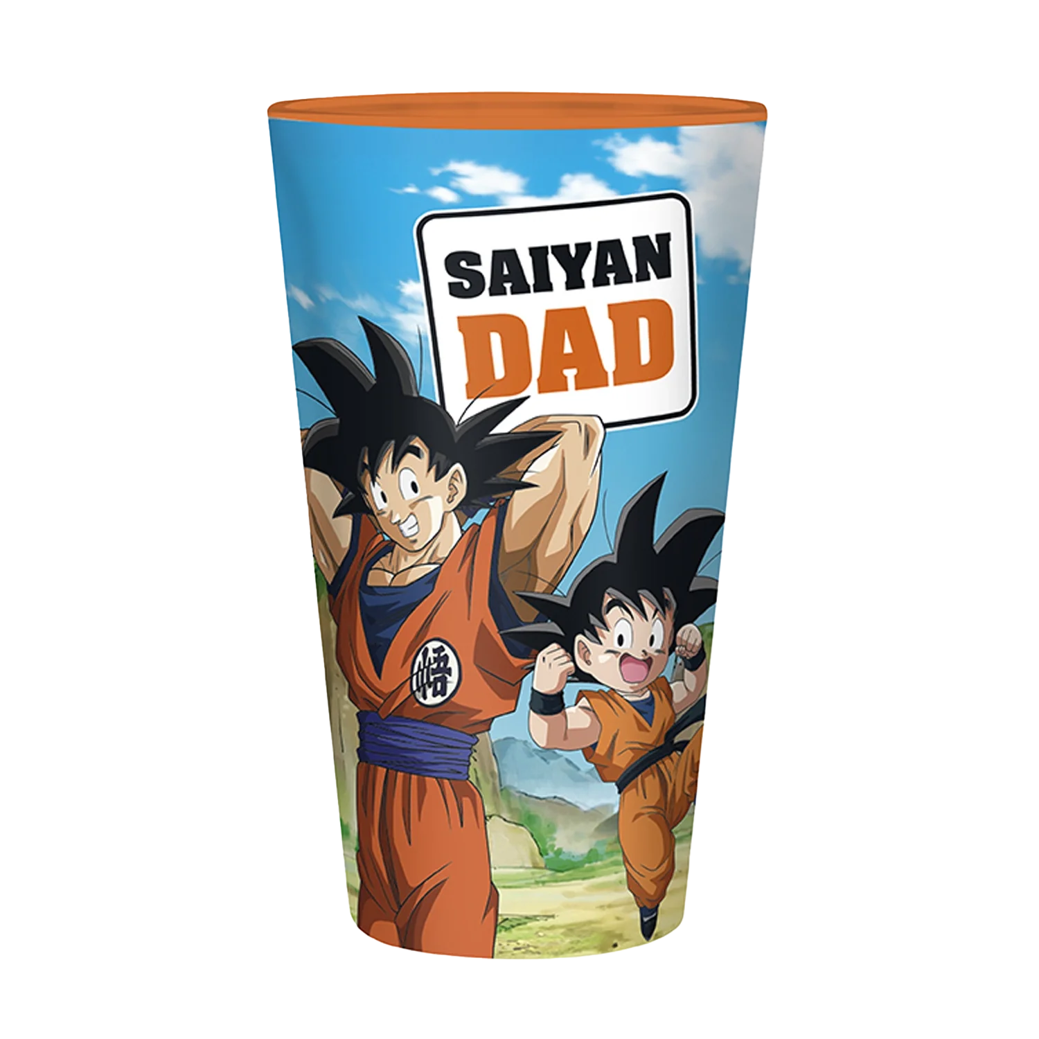 DRAGON BALL Large Glass Saiyan Dad 400ML